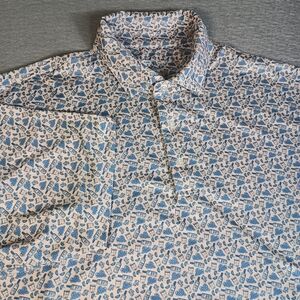Onward Reserve Performance Men's XL Vodka Transfusion AOP Preppy Golf Polo